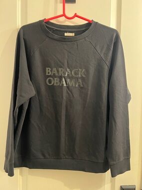 6397 Thanks Barack Obama Black Crewneck Sweatshirt